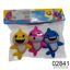 Imagen de MUÑECOS DE GOMA TIBURONES X3 C/CHIFLE 6.26